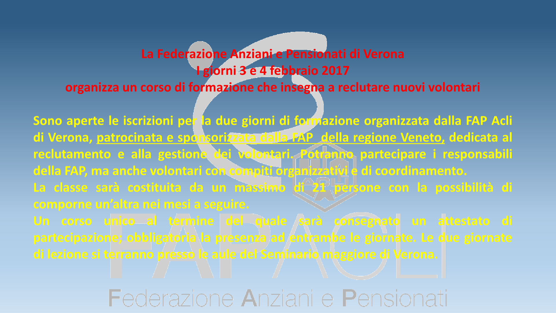 formazione defin Fap 20172